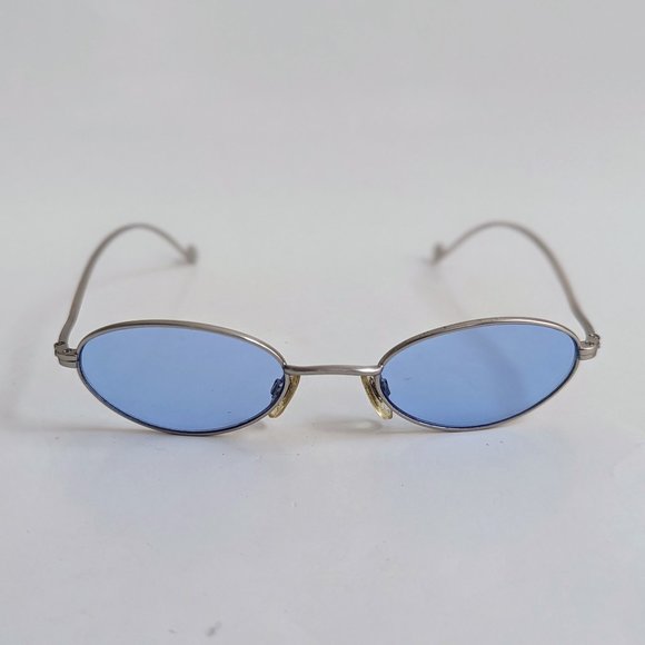 NWT Vintage 90's Lady Fashion Oval Metal Sunglasses (S.Silver)